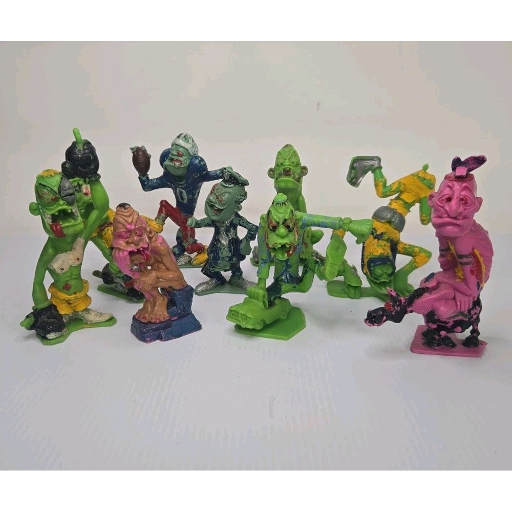 Vintage Marx Nutty Mads Figures Lot (9) Plastic Comic Character Toys